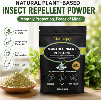 🌿 MoonSpry™ Monthly Insect Repellent Powder 🐜 🏡 Natural Plant-Based Pest Deterrent for Indoor & Outdoor Use • 🛡 Long-Lasting Protection for Homes, Gardens, Patios & Storage Areas-DG1