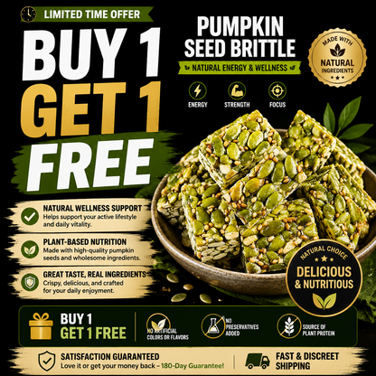 🥜🔥 Unlock Natural Male Energy & Endurance💪 Powered by Pumpkin Seed Brittle (Pumpkin Seed Crunch Candy)⚡ Clean Nutrition for Strength, Focus & Performance-YQ