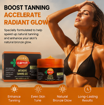 🥕Intensive Carrot Tanning Gel – ☀️Fast Bronzing Accelerator Moisturizing Sun Tanning Gel for Face & Body-DG1