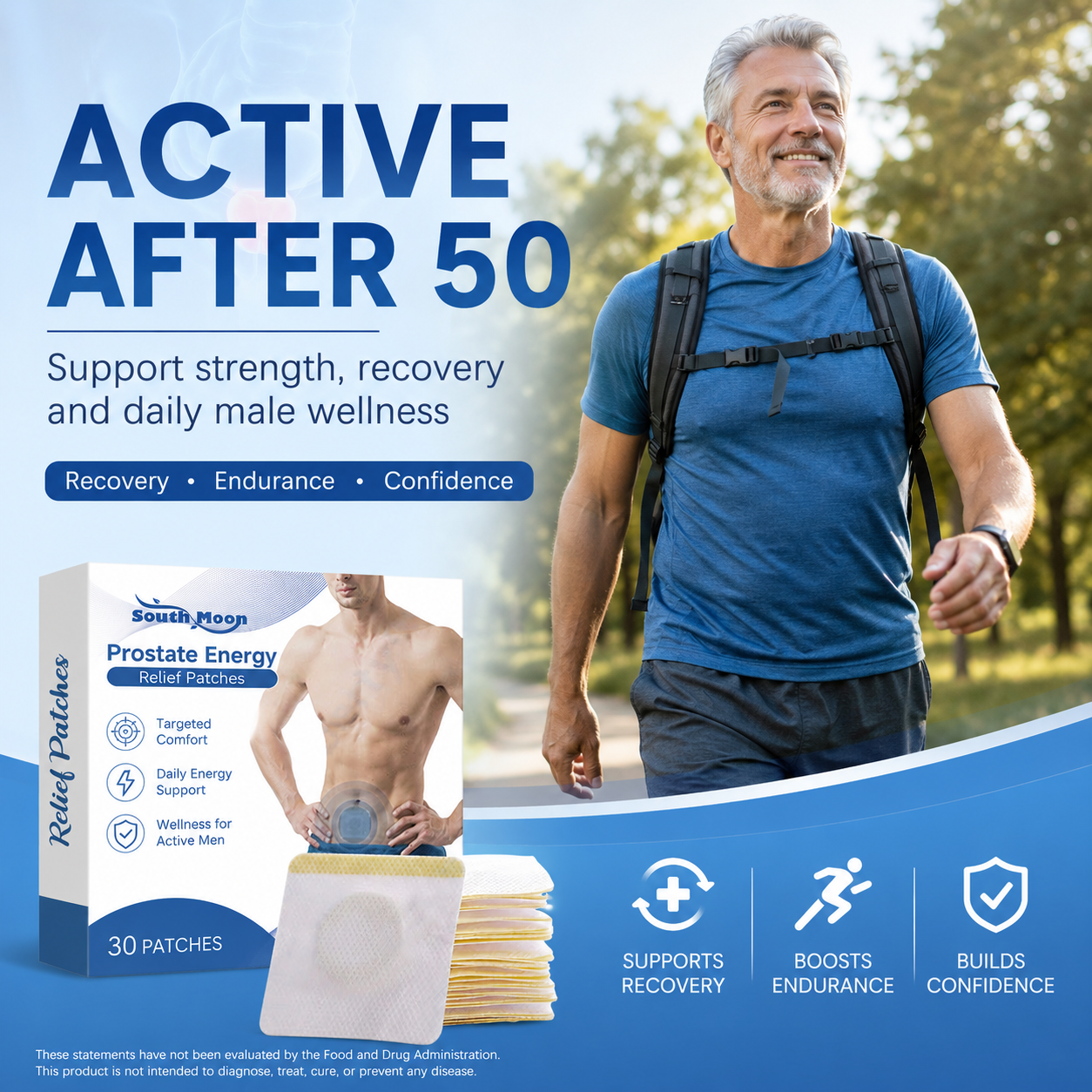 Men’s Vitality Support Patch – Advanced Support for Men’s Energy, Endurance & Performance-WZH