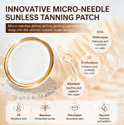 ☀️ SUNLESS GENTLE BRONZE™ Micro-Needle Tanning Patch - 🌟Achieve A Natural Bronzed Glow Without UV Exposure, Messy Lotions Or Orange Streaks-DG1