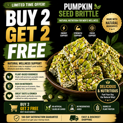 🥜🔥 Unlock Natural Male Energy & Endurance💪 Powered by Pumpkin Seed Brittle (Pumpkin Seed Crunch Candy)⚡ Clean Nutrition for Strength, Focus & Performance-YQ