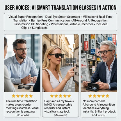 😎👓 Smart AI Translation & Color-Changing Bluetooth Sunglasses 🕶️✨ Speak Any Language Instantly + Enjoy Music + Stylish UV Protection 🌍🎧☀️-ZZ