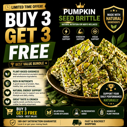 🥜🔥 Unlock Natural Male Energy & Endurance💪 Powered by Pumpkin Seed Brittle (Pumpkin Seed Crunch Candy)⚡ Clean Nutrition for Strength, Focus & Performance-YQ