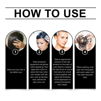🖤 EELHOE Black Hair Shampoo – 100% Black Hair Look at Home – Gray Coverage & Herbal Hair Care-WZH