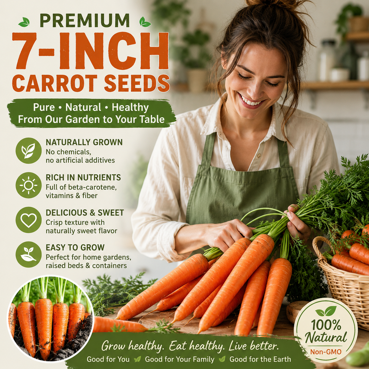 🥕Premium Carrot Seeds for Backyard Gardens, Raised Beds, Balconies & Family Planting-WZH