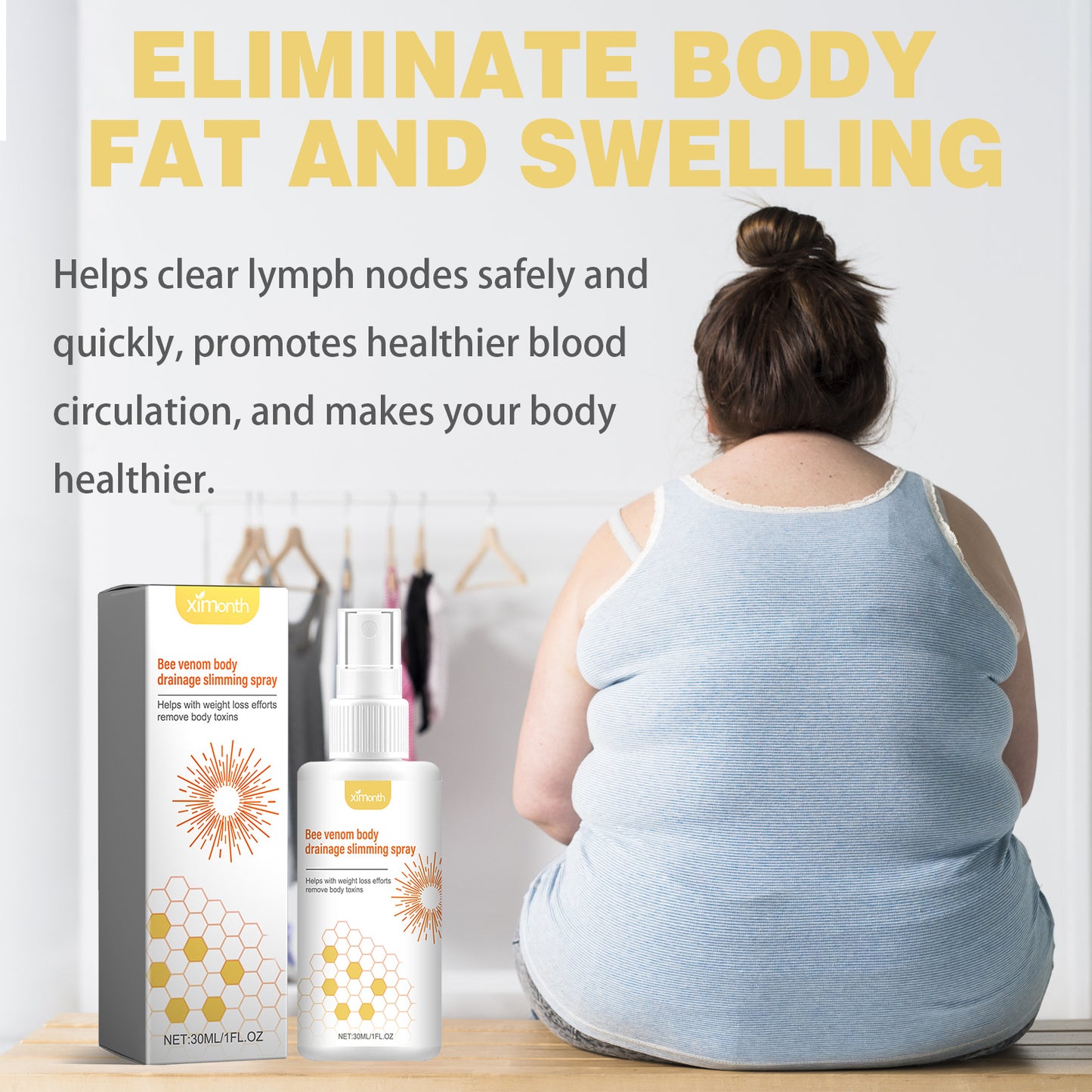 🔥 Bee Venom Body Contouring Spray – Fitness Body Care Mist for Smoother, Tighter-Looking Skin, Waist, Belly, Arms & Legs, 30ml-WZH