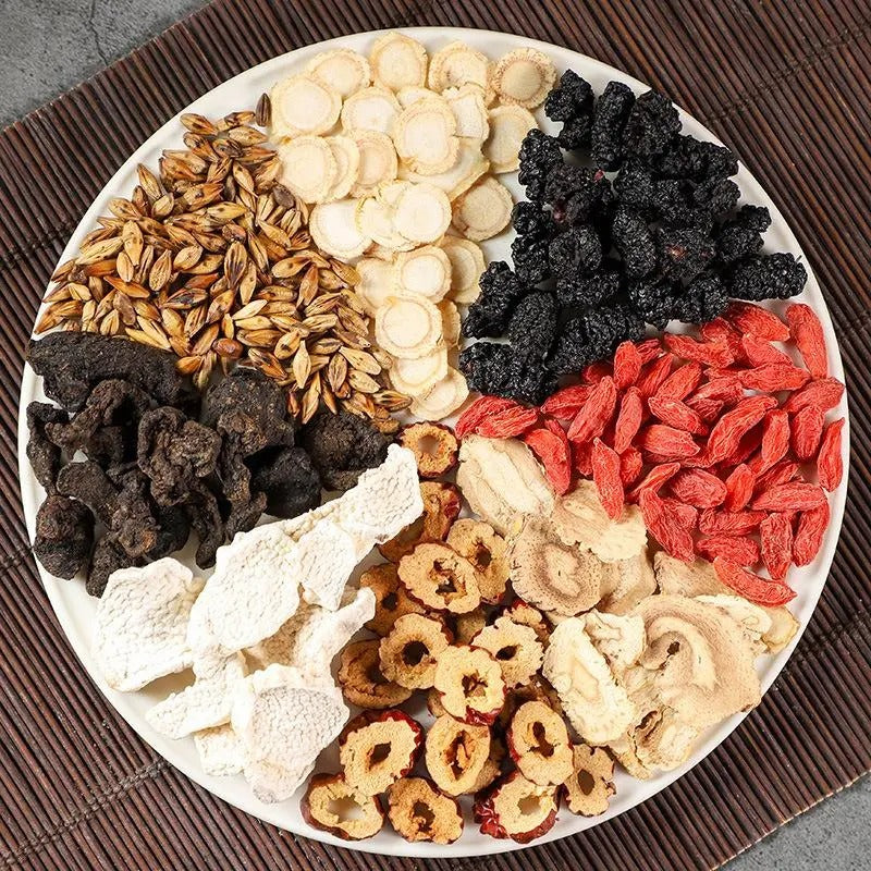 🌿✨ Premium Ginseng & Five Treasure Herbal Tea 🍵💪 Boost Energy, Kidney Health & Vitality Naturally 🌟💚 🌸 Red Dates, Wolfberries & Mulberry Blend | 🍃 Men's Wellness Formula | 💧 Daily Health Support 🏋️‍♂️🍵-ZZ