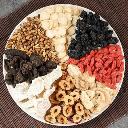 🌿✨ Premium Ginseng & Five Treasure Herbal Tea 🍵💪 Boost Energy, Kidney Health & Vitality Naturally 🌟💚 🌸 Red Dates, Wolfberries & Mulberry Blend | 🍃 Men's Wellness Formula | 💧 Daily Health Support 🏋️‍♂️🍵-ZZ