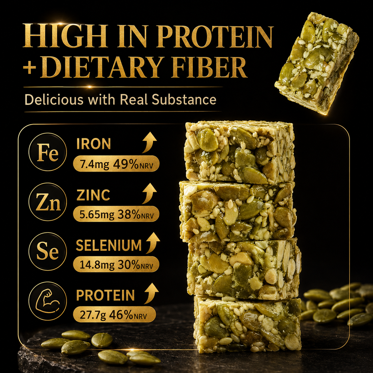 🥜🔥 Unlock Natural Male Energy & Endurance💪 Powered by Pumpkin Seed Brittle (Pumpkin Seed Crunch Candy)⚡ Clean Nutrition for Strength, Focus & Performance-YQ
