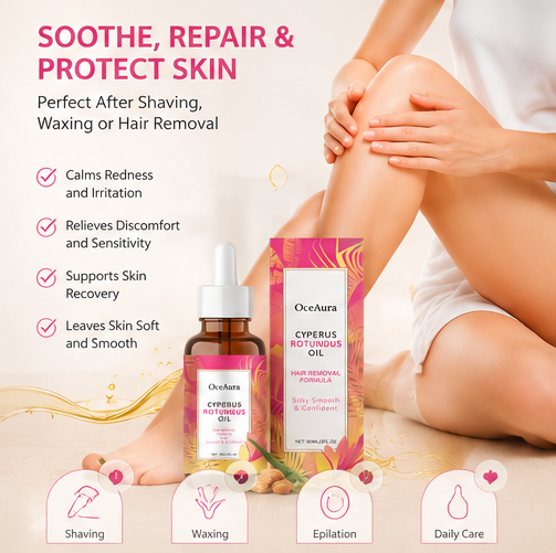 🌟OceAura Cyperus Rotundus Hair Removal Care Oil-🌿 Slow The Look Of Hair Regrowth • Soothe Post-Hair Removal Irritation • Hydrate & Nourish Skin For Lasting Smoothness-DG1