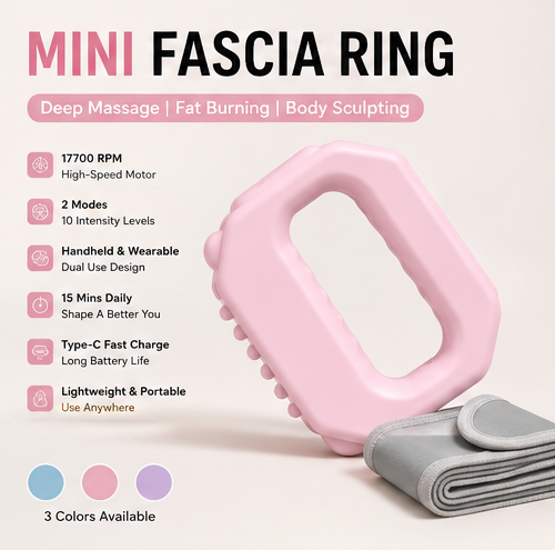 🏋️‍♀️ Mini Fascia Ring Massager –✨ Hands-Free Wearable Massage Ring for Waist, Back, Legs & Full Body Recovery-DG1