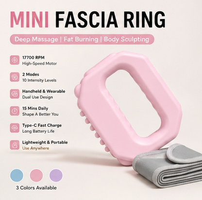 🏋️‍♀️ Mini Fascia Ring Massager –✨ Hands-Free Wearable Massage Ring for Waist, Back, Legs & Full Body Recovery-DG1