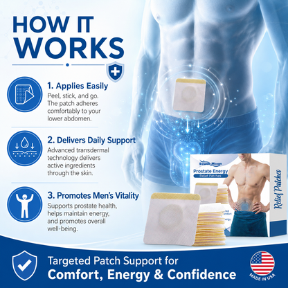 Men’s Vitality Support Patch – Advanced Support for Men’s Energy, Endurance & Performance-WZH
