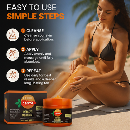 🥕Intensive Carrot Tanning Gel – ☀️Fast Bronzing Accelerator Moisturizing Sun Tanning Gel for Face & Body-DG1