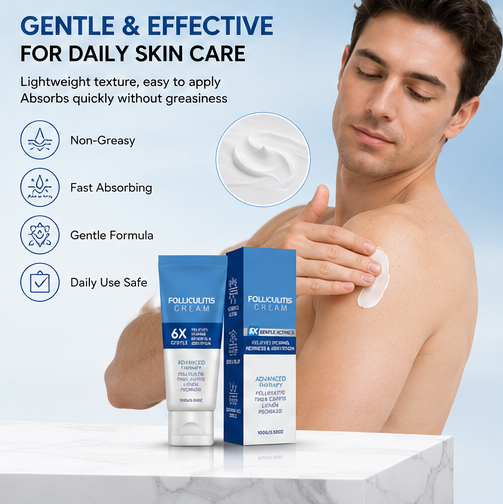 ✨ Folliculitis Relief Cream – 🌿Soothing Herbal Skin Care Cream for Itching, Redness, Irritation & Sensitive Scalp and Body Areas-DG1