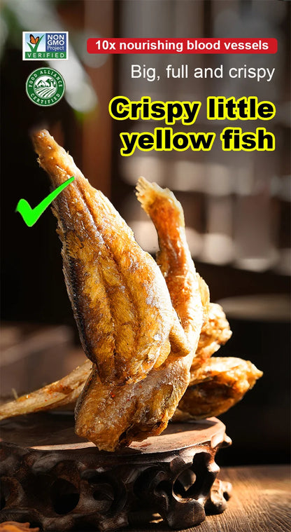 🚫 Skip Junk Snacks! 🐠 Crispy Yellow Croaker Chips | High Protein Filling Snack, DHA & DPA Omega3 Support Brain, Vessel & Joint Health, Non-Greasy Seafood Treat-ZYY