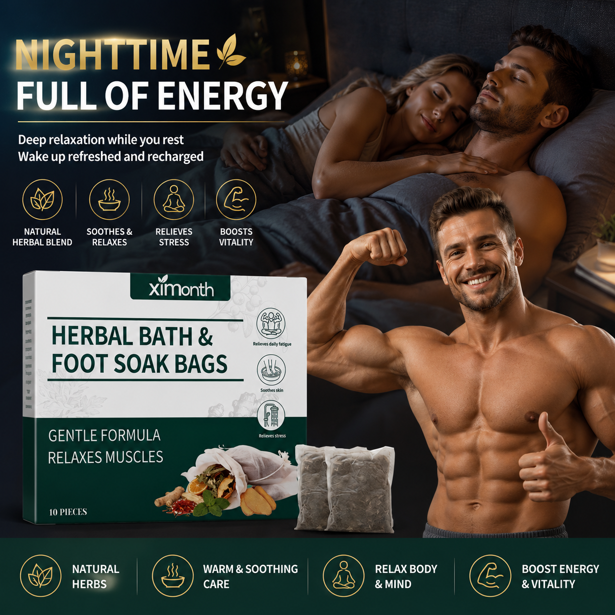 💪🌿 Men’s Herbal Foot Soak Bags | Boost Circulation, Restore Energy & Vitality 🛁⚡-DG1