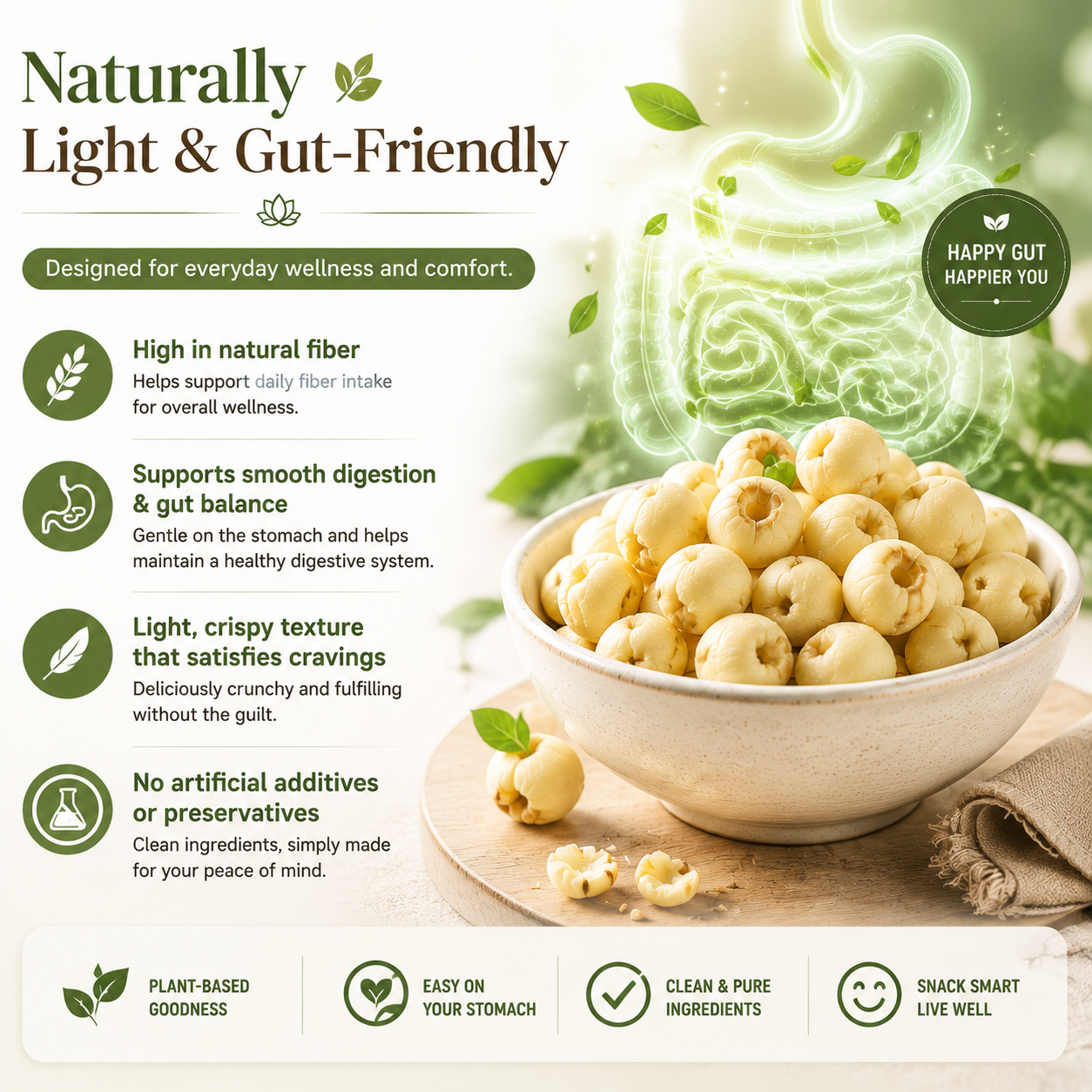 🌿✨ Premium Peeled Lotus Seeds – Science-Inspired Smart Snacking for Healthy Blood Sugar & Everyday Wellness 💚🌰-DG1