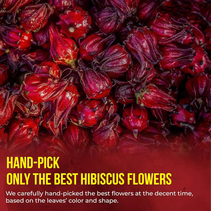 🌺✨ Premium Hibiscus Sabdariffa Herbal Tea 🍵❤️ – Boost Blood Health & Promote Circulation Naturally 🌿💖 🌸 Supports Heart & Vessel Wellness | 💧 Energizing Daily Ritual for Men & Women 🏃‍♀️💪-ZZ