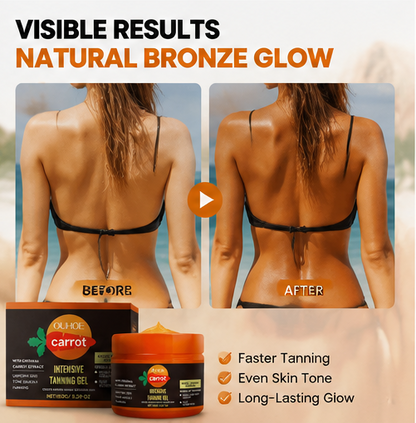 🥕Intensive Carrot Tanning Gel – ☀️Fast Bronzing Accelerator Moisturizing Sun Tanning Gel for Face & Body-DG1