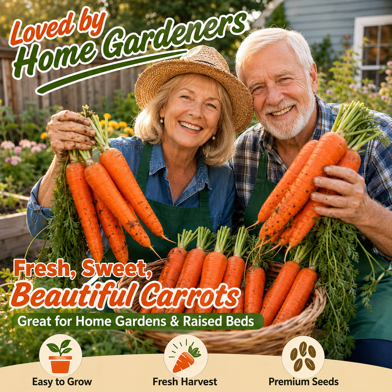 🥕Premium Carrot Seeds for Backyard Gardens, Raised Beds, Balconies & Family Planting-WZH