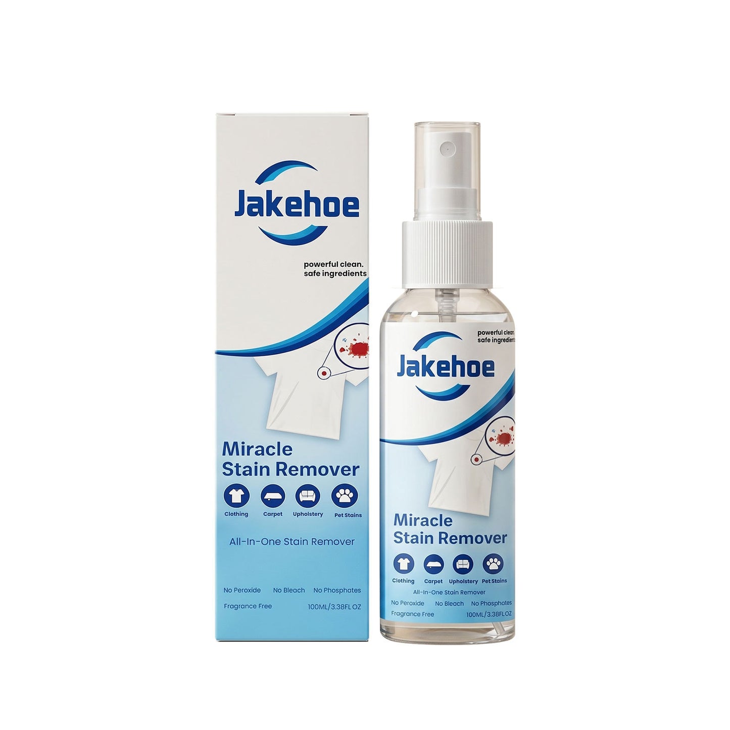 ✨🧴【Jakehoe® Miracle Stain Remover】💙 Powerful Fabric Stain Remover Spray | Fast-Acting • Gentle Formula • Safe on Fabrics • Multi-Surface Cleaning-DG1