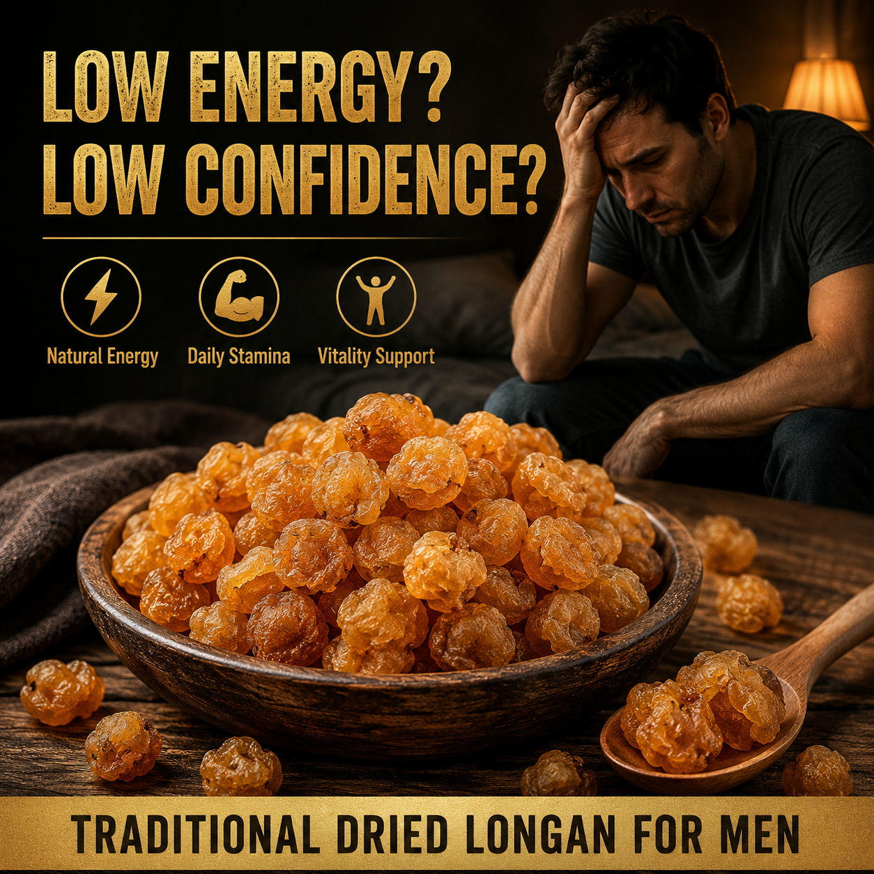 🌟 Australian Golden Dried Longan Fruits - ⚡ Daily Men’s Energy, 🛡️ Endurance & 🔥 Intimate Confidence Support-WZH