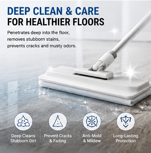 🧼【Multi-Effect Floor Cleaner Sheets】✨ Dissolvable Deep-Clean Floor Cleaning Pads 🌿 Deodorizing & Floor Care Formula for Families, Pet Homes, Hardwood, Tile & Daily Household Cleaning-DG1