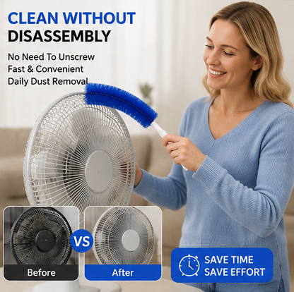 ✨ Flexible Fan Dust Cleaning Brush – 🌀Bendable 360° Cleaning Brush for Fans, Air Vents, Screens & Hard-to-Reach Spaces-DG1