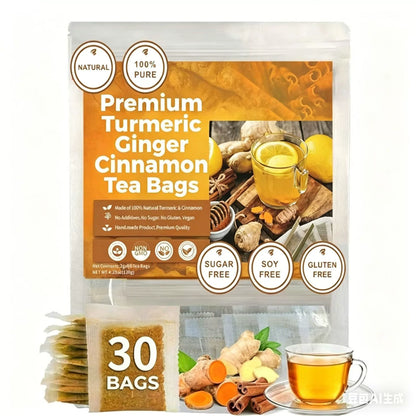 🔥Turmeric Detox Tea 🔥 for Weight Loss 💦 | Metabolism Boost & 🏋️ Belly Fat Support - WZH