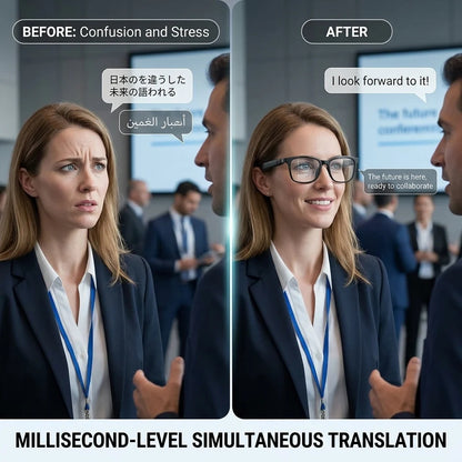 😎👓 Smart AI Translation & Color-Changing Bluetooth Sunglasses 🕶️✨ Speak Any Language Instantly + Enjoy Music + Stylish UV Protection 🌍🎧☀️-ZZ