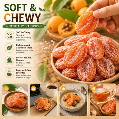 🌿✨ Bamboo Salt Dried Loquats – Naturally Sweet & Soothing 🌡️🩸 Supports Blood Sugar & Comforts the Throat 🍊💧-DG1