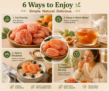 🌿✨ Bamboo Salt Dried Loquats – Naturally Sweet & Soothing 🌡️🩸 Supports Blood Sugar & Comforts the Throat 🍊💧-DG1