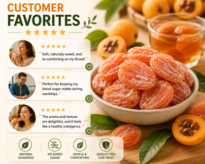 🌿✨ Bamboo Salt Dried Loquats – Naturally Sweet & Soothing 🌡️🩸 Supports Blood Sugar & Comforts the Throat 🍊💧-DG1