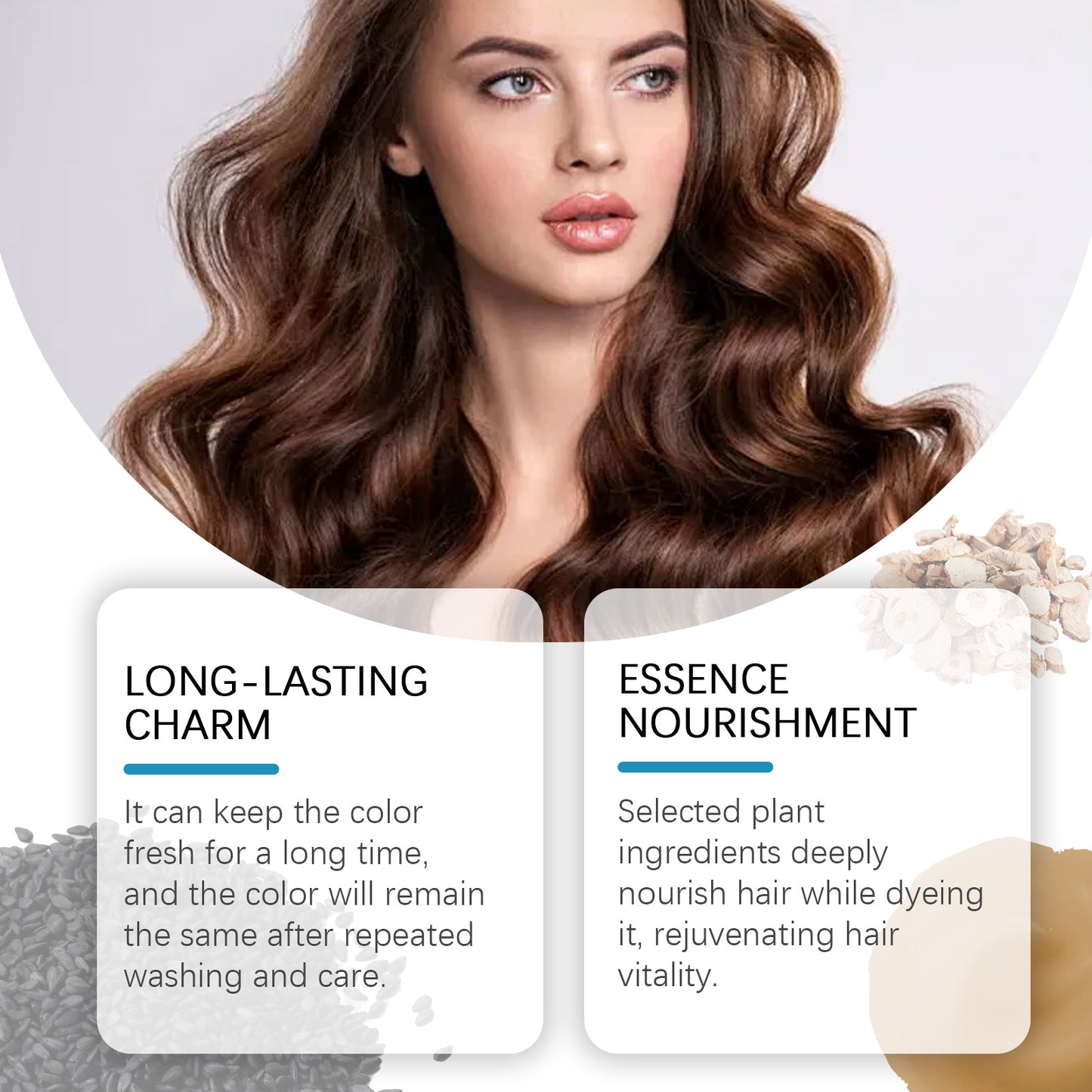 🖤 EELHOE Black Hair Shampoo – 100% Black Hair Look at Home – Gray Coverage & Herbal Hair Care-WZH