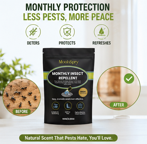 🌿 MoonSpry™ Monthly Insect Repellent Powder 🐜 🏡 Natural Plant-Based Pest Deterrent for Indoor & Outdoor Use • 🛡 Long-Lasting Protection for Homes, Gardens, Patios & Storage Areas-DG1
