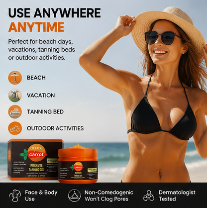 🥕Intensive Carrot Tanning Gel – ☀️Fast Bronzing Accelerator Moisturizing Sun Tanning Gel for Face & Body-DG1