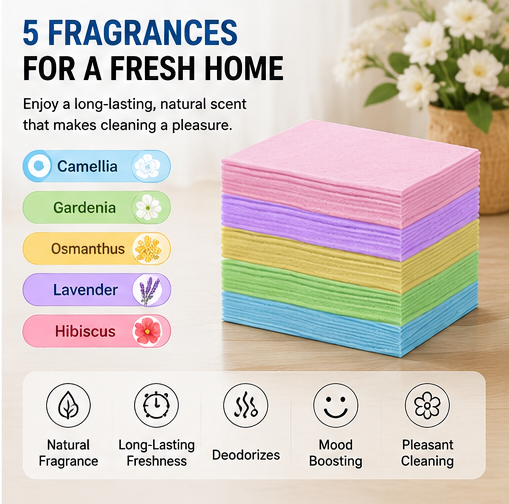 🧼【Multi-Effect Floor Cleaner Sheets】✨ Dissolvable Deep-Clean Floor Cleaning Pads 🌿 Deodorizing & Floor Care Formula for Families, Pet Homes, Hardwood, Tile & Daily Household Cleaning-DG1