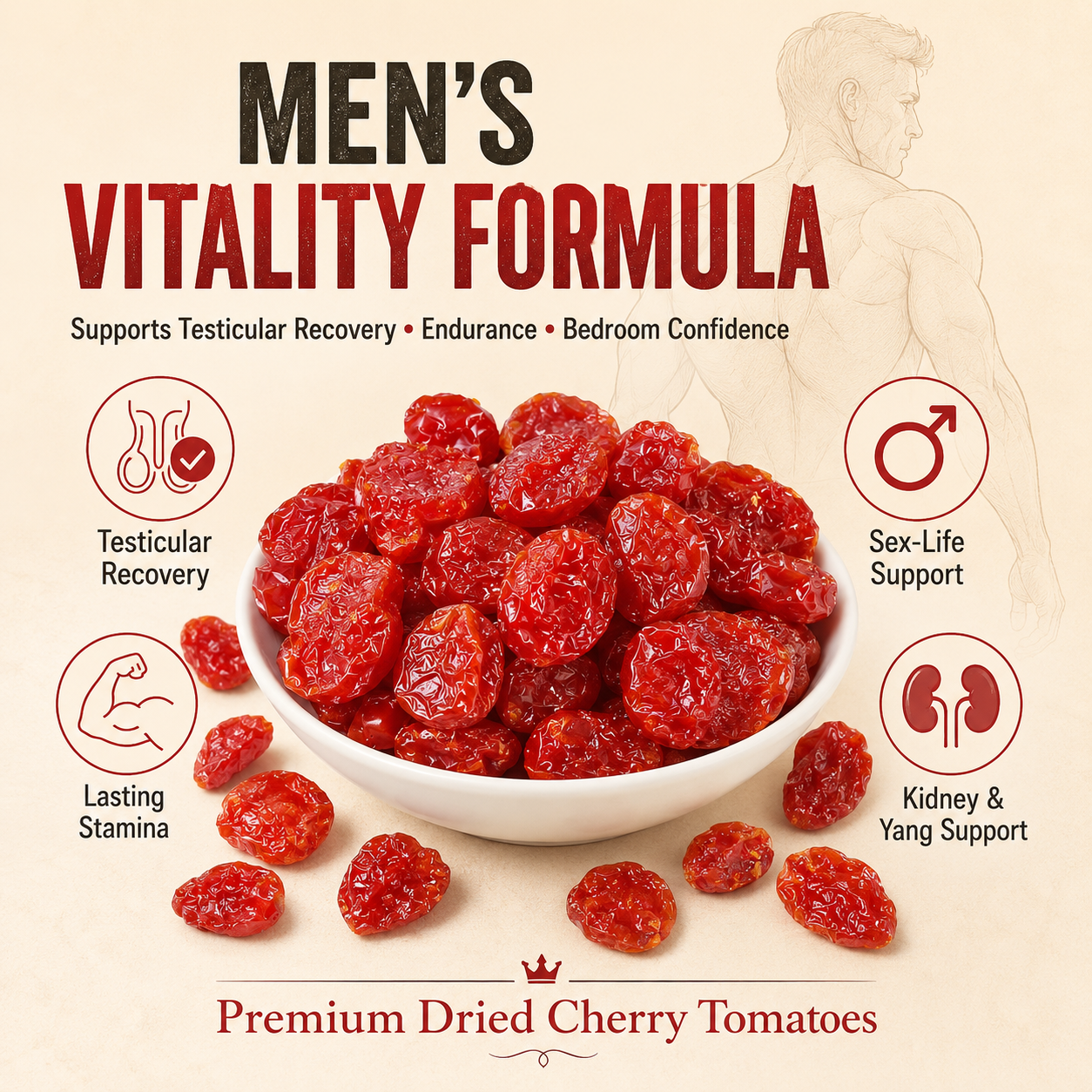 🌟 Australian Premium Dried Cherry Tomatoes - ⚡ Daily Men’s Energy, 🛡️ Endurance & 🔥 Testicular Recovery Support-WZH
