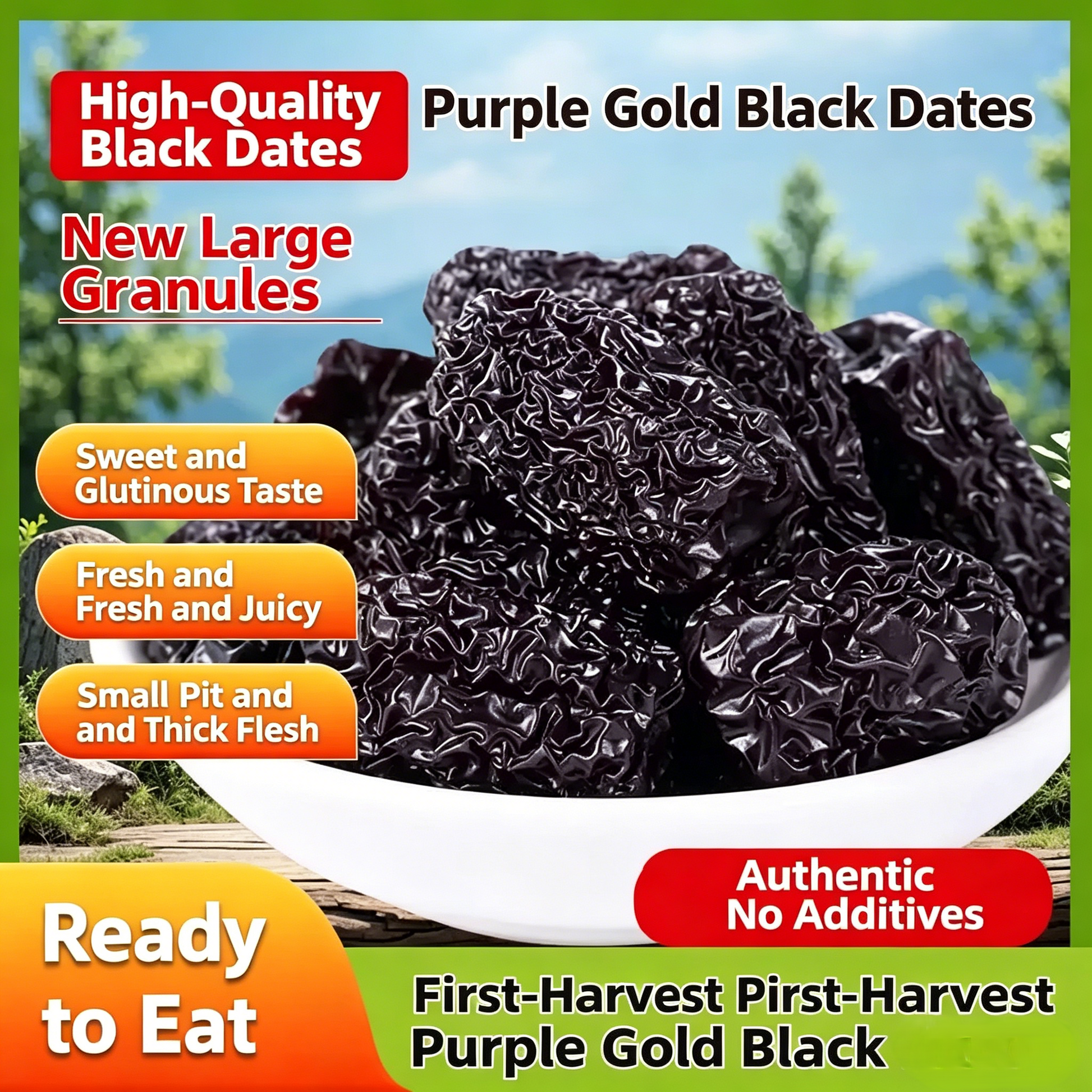 🎖️ Purple Crystal Black Dates，🖤More Energy More Confidence More LifeDaily Wellness Support For Men-K3