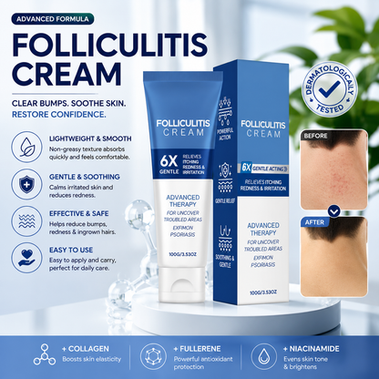 🔥 Folliculitis Relief Cream 🌿 | Soothing Botanical Formula for Scalp, Face & Body Care 100g - DG