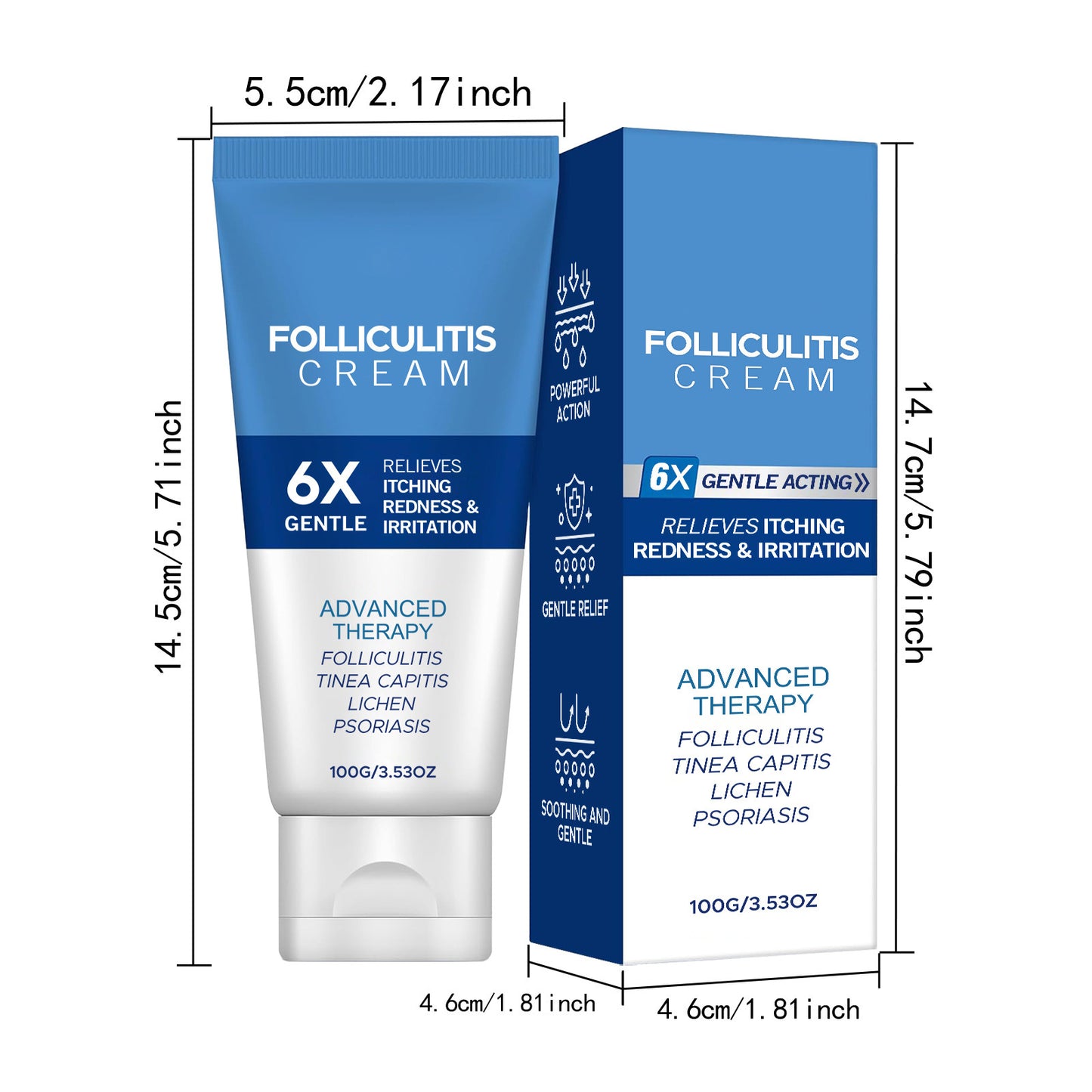 🔥 Folliculitis Relief Cream 🌿 | Soothing Botanical Formula for Scalp, Face & Body Care 100g - DG
