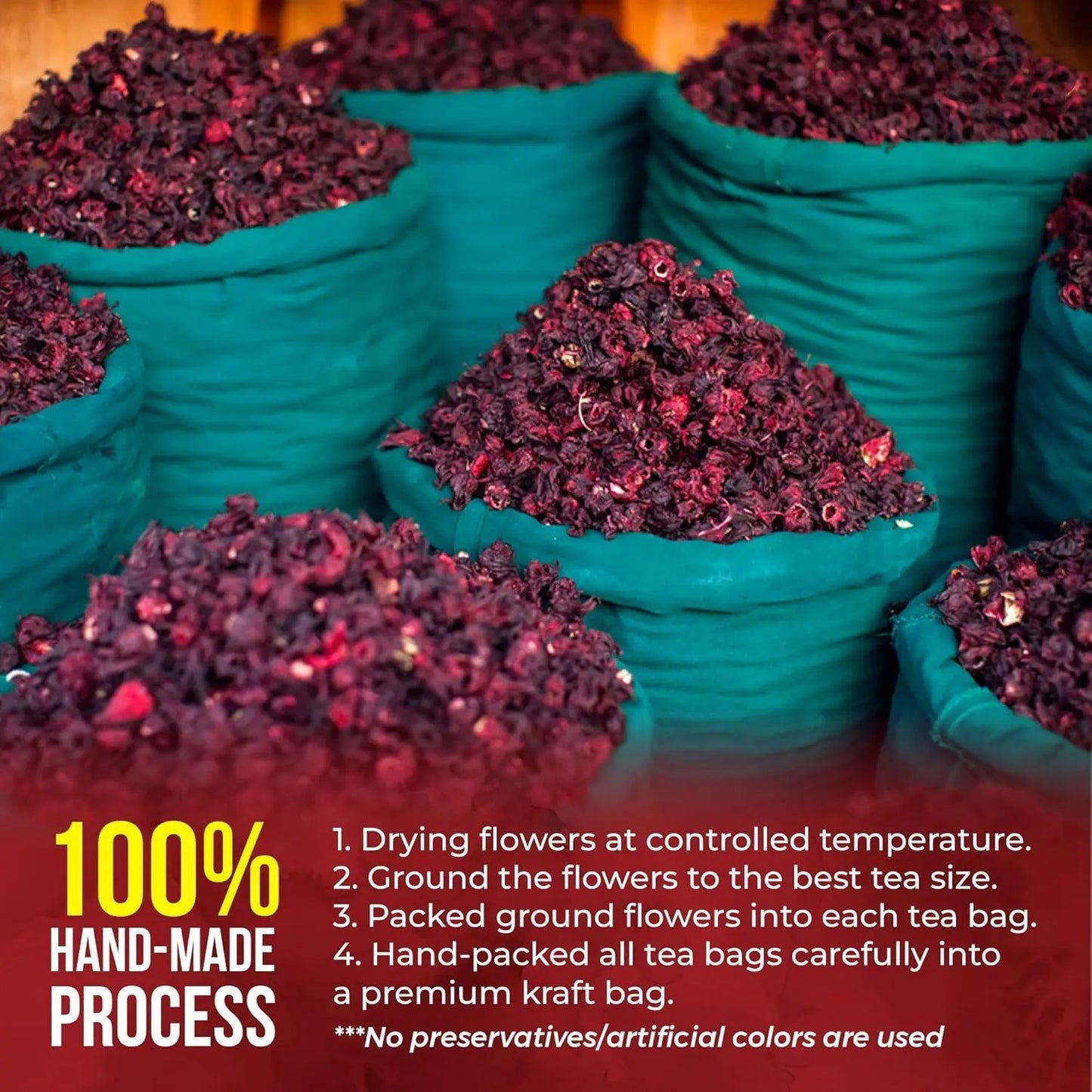 🌺✨ Premium Hibiscus Sabdariffa Herbal Tea 🍵❤️ – Boost Blood Health & Promote Circulation Naturally 🌿💖 🌸 Supports Heart & Vessel Wellness | 💧 Energizing Daily Ritual for Men & Women 🏃‍♀️💪-ZZ