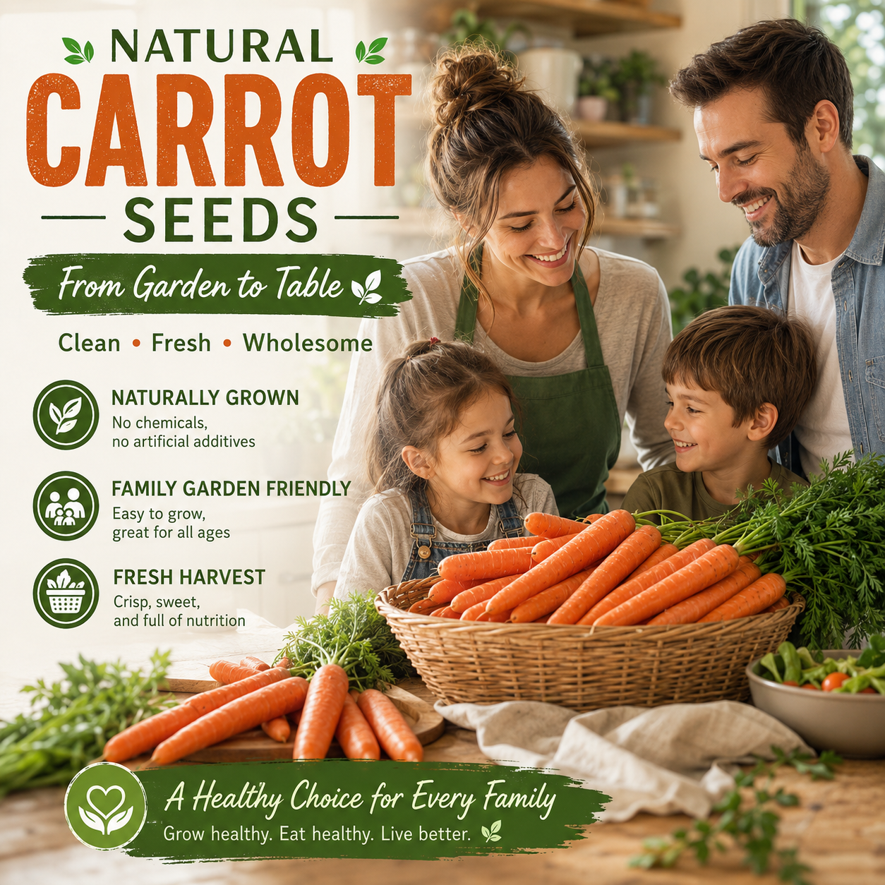 🥕Premium Carrot Seeds for Backyard Gardens, Raised Beds, Balconies & Family Planting-WZH