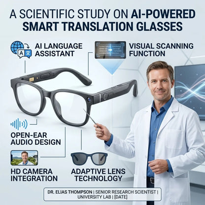 😎👓 Smart AI Translation & Color-Changing Bluetooth Sunglasses 🕶️✨ Speak Any Language Instantly + Enjoy Music + Stylish UV Protection 🌍🎧☀️-ZZ
