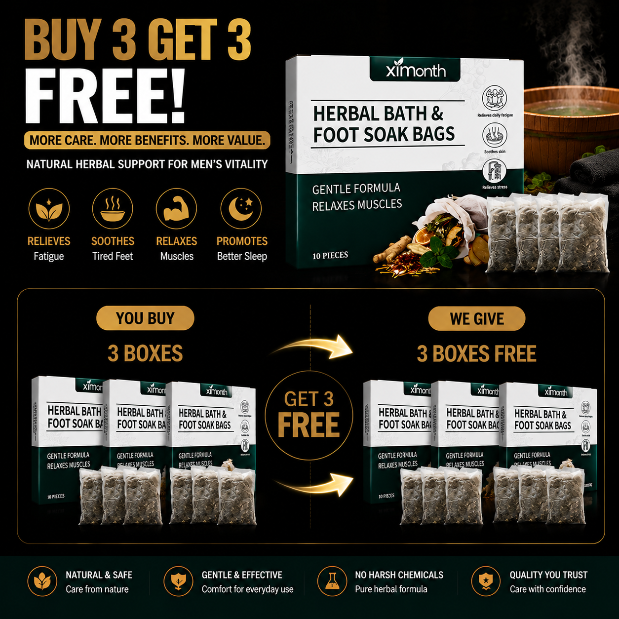Buy 3 Get 3 Free-🏆Extends by 60 mins (6 cm growth)