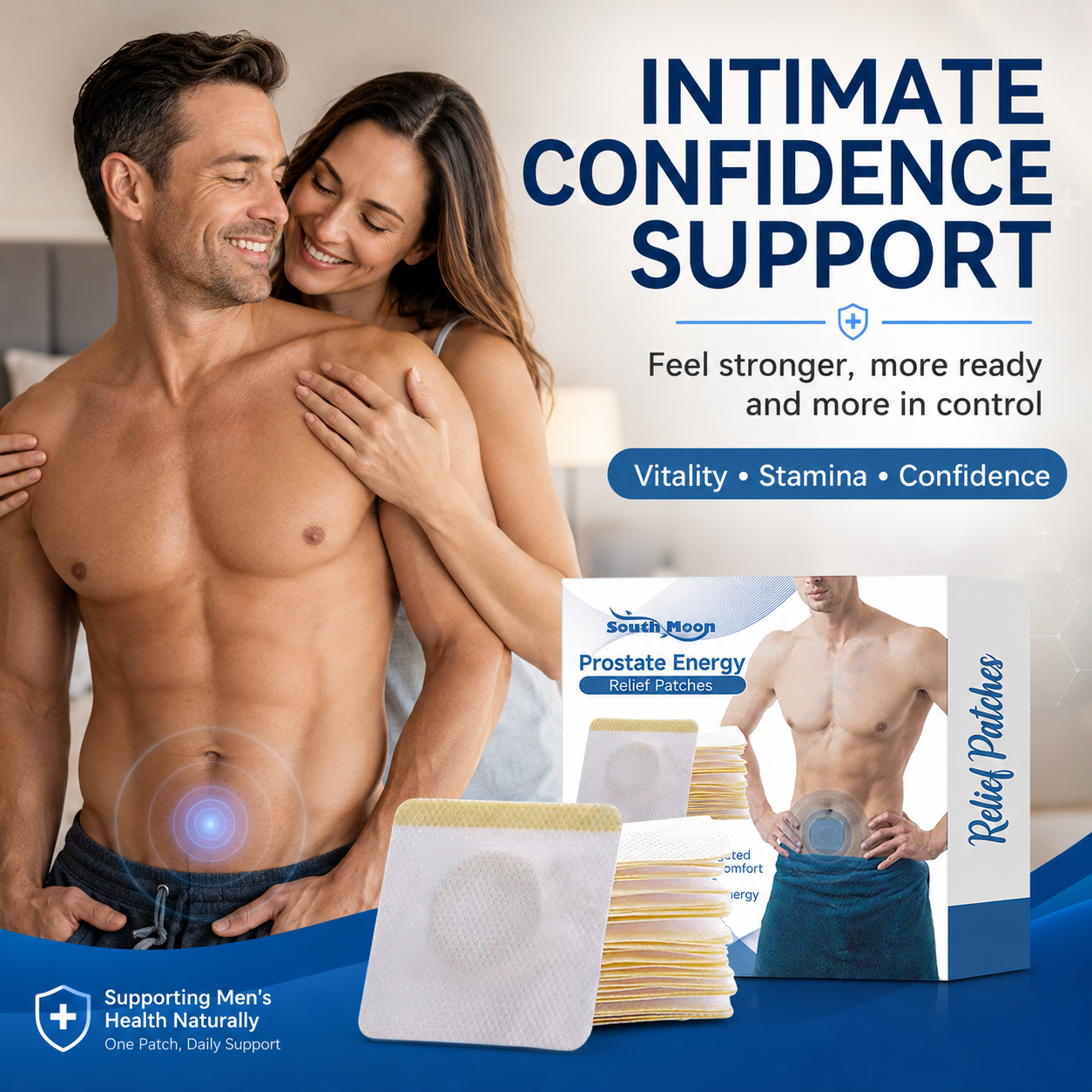 Men’s Vitality Support Patch – Advanced Support for Men’s Energy, Endurance & Performance-WZH