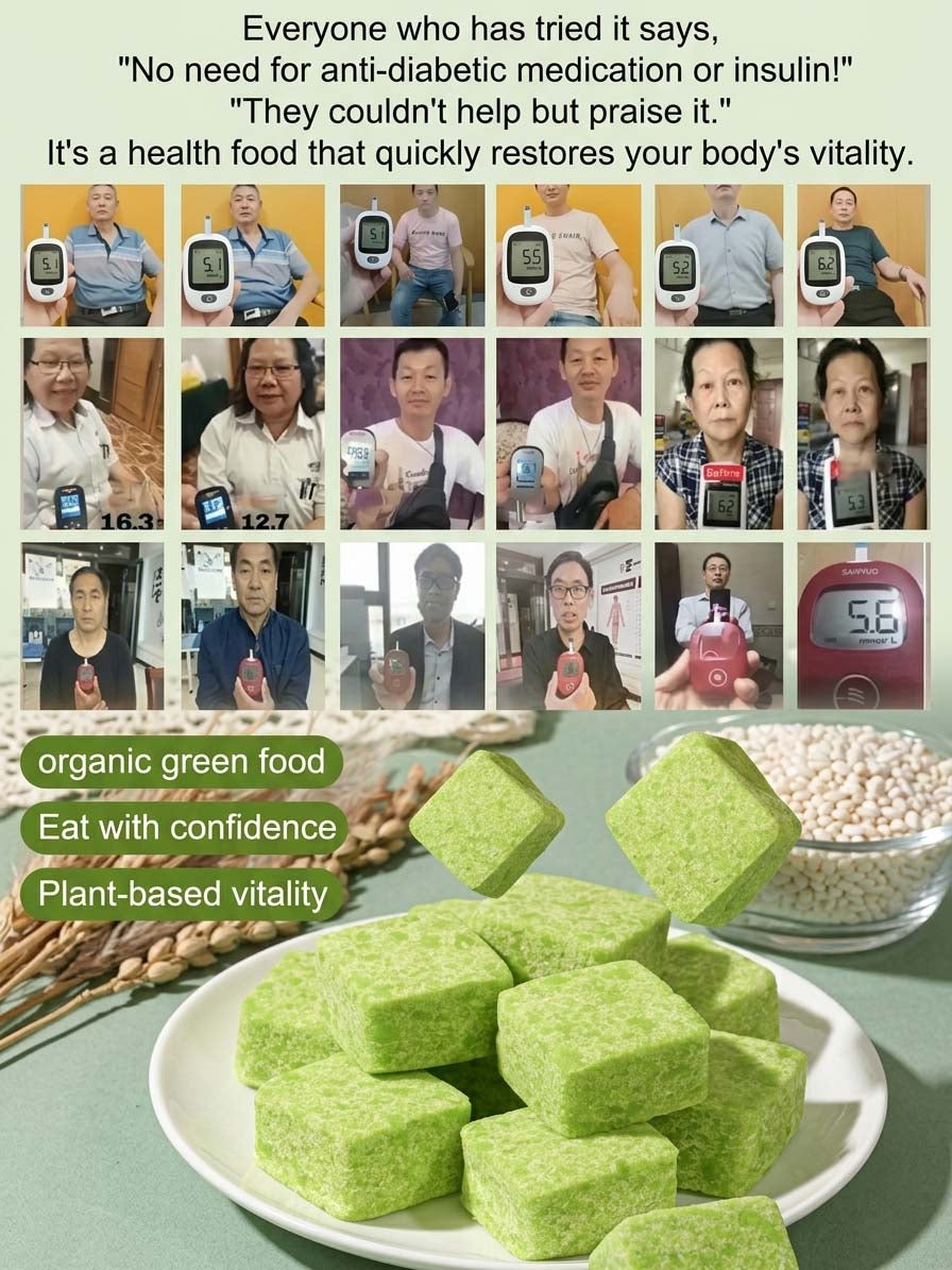 🥒✨ Whole Grain Bitter Gourd Immortal Leaf Cube | Natural Detox Snack, Balances Blood Glucose, Improves Gut Metabolism for Gentle Weight Management-DG1