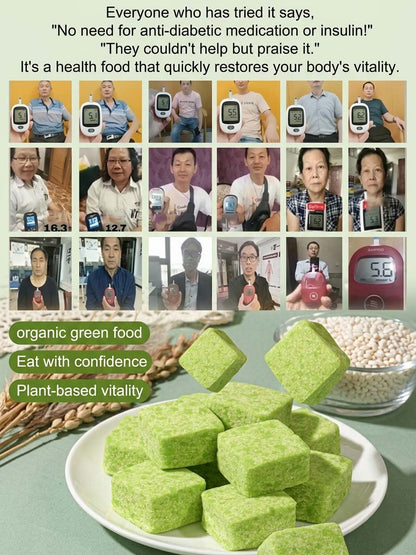 🥒✨ Whole Grain Bitter Gourd Immortal Leaf Cube | Natural Detox Snack, Balances Blood Glucose, Improves Gut Metabolism for Gentle Weight Management-DG1